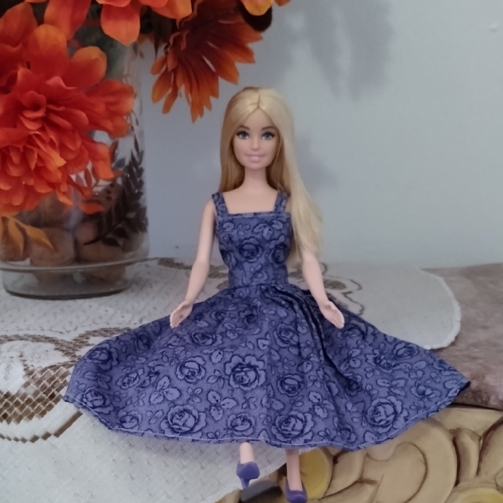 Floral Blue Dress for Women